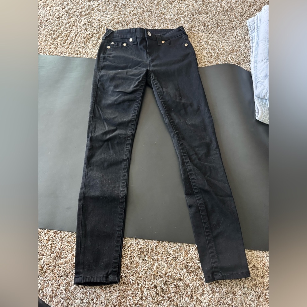 Like new black skinny True Religion HALLE jeans